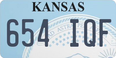 KS license plate 654IQF