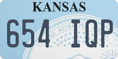 KS license plate 654IQP
