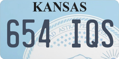 KS license plate 654IQS