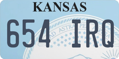 KS license plate 654IRQ