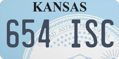 KS license plate 654ISC