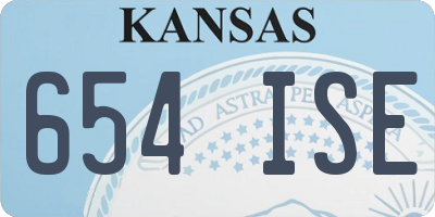 KS license plate 654ISE