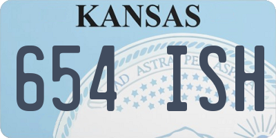 KS license plate 654ISH