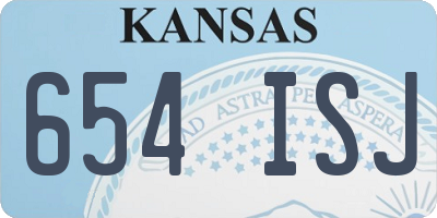 KS license plate 654ISJ
