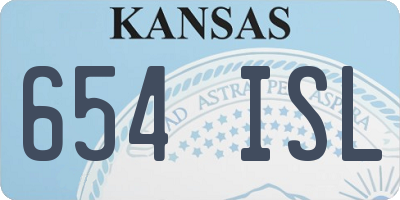 KS license plate 654ISL
