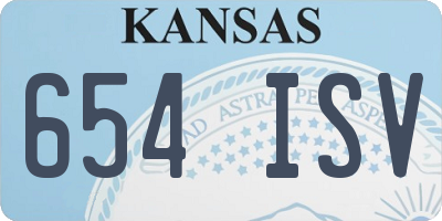 KS license plate 654ISV