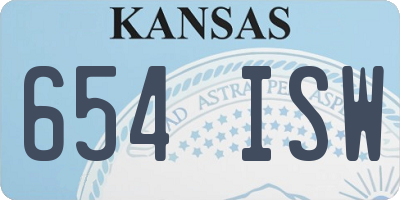 KS license plate 654ISW