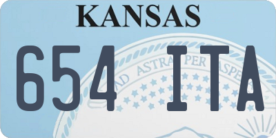 KS license plate 654ITA