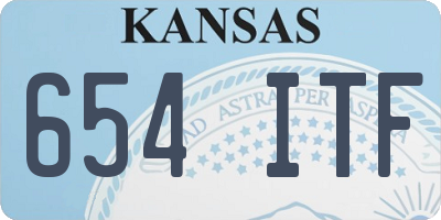KS license plate 654ITF