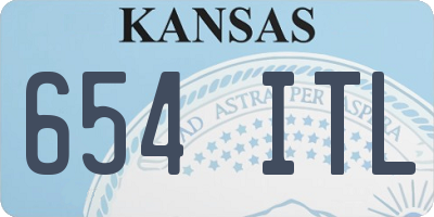 KS license plate 654ITL