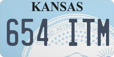 KS license plate 654ITM