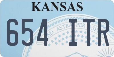 KS license plate 654ITR