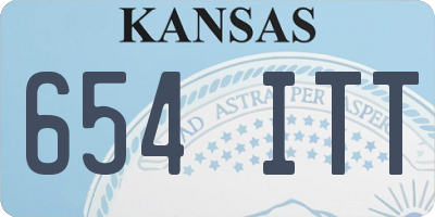KS license plate 654ITT
