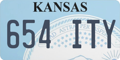 KS license plate 654ITY