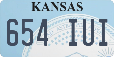 KS license plate 654IUI