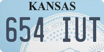 KS license plate 654IUT