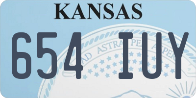KS license plate 654IUY