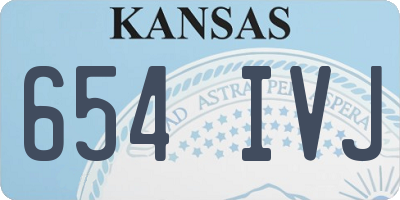 KS license plate 654IVJ