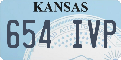 KS license plate 654IVP
