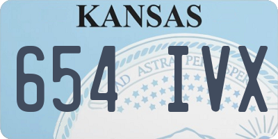KS license plate 654IVX