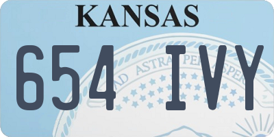 KS license plate 654IVY
