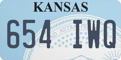 KS license plate 654IWQ