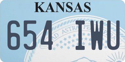 KS license plate 654IWU