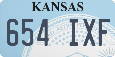KS license plate 654IXF
