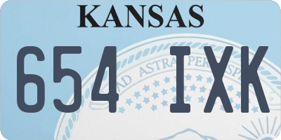KS license plate 654IXK