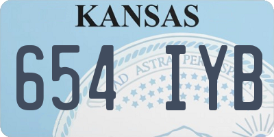 KS license plate 654IYB