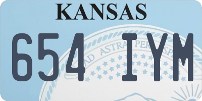 KS license plate 654IYM