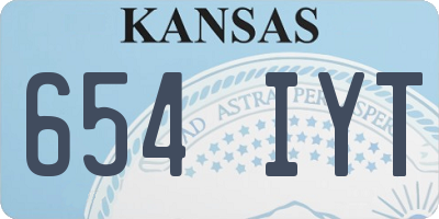 KS license plate 654IYT