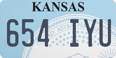 KS license plate 654IYU