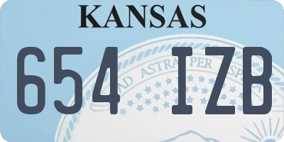 KS license plate 654IZB