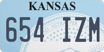 KS license plate 654IZM