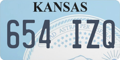 KS license plate 654IZQ