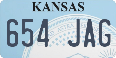 KS license plate 654JAG