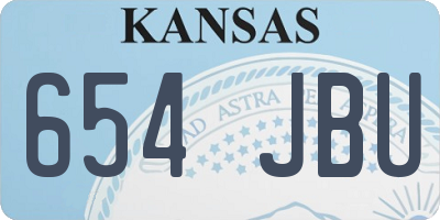 KS license plate 654JBU
