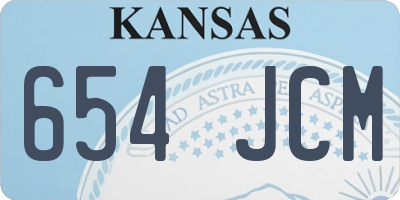KS license plate 654JCM