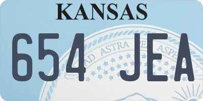 KS license plate 654JEA