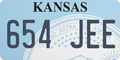 KS license plate 654JEE