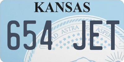 KS license plate 654JET
