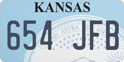 KS license plate 654JFB