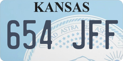 KS license plate 654JFF