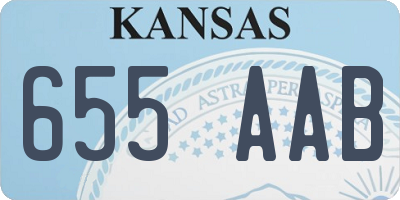 KS license plate 655AAB