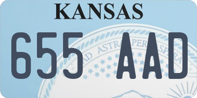 KS license plate 655AAD