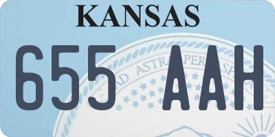 KS license plate 655AAH