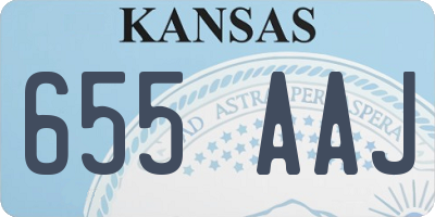 KS license plate 655AAJ