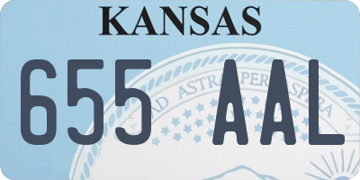 KS license plate 655AAL