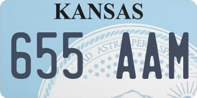 KS license plate 655AAM